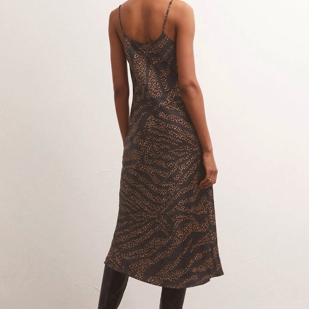 NWT Z Supply Lark Wild Dot Slip Midi Dress, Size XL - Picture 3 of 8